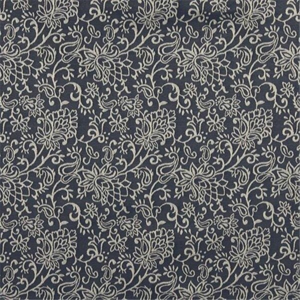 Designer Fabrics Designer Fabrics B600 54 in. Wide Navy Blue; Contemporary Floral Jacquard Woven Upholstery Fabric B600 - main